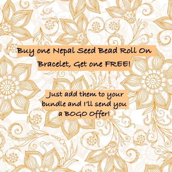 Glass Seed Bead Crochet Roll On Bracelet - Picture 4 of 4